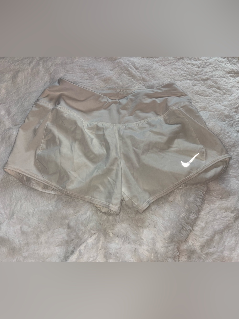 Nike White Dri-FIT Performance Shorts